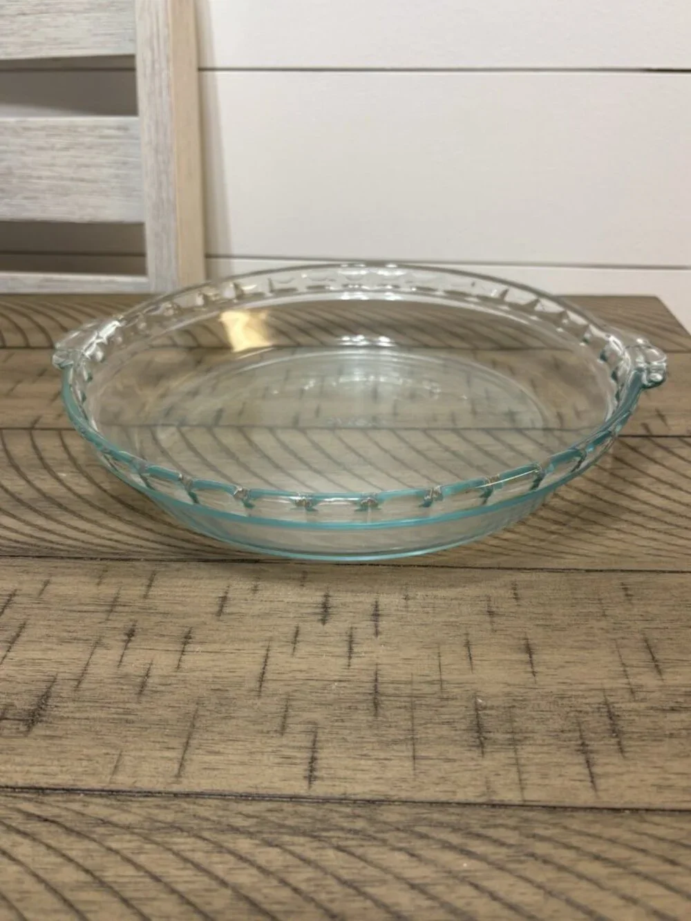 Vintage Pyrex # 229 Clear Glass Deep Dish 10” Scalloped Pie Plate USA Replacment